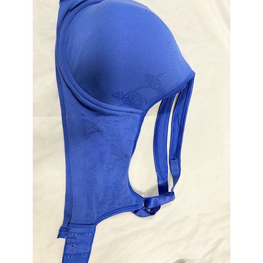 Bali Med. Bra 3388 Underwire Lined Embroidered Floral Light Padding Summer Blue - Picture 9 of 13
